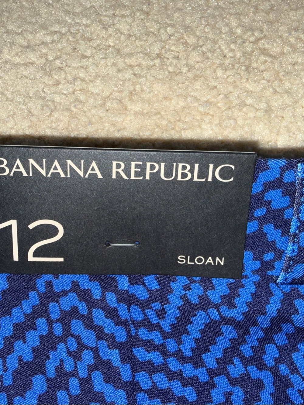 Banana Republic Royal Blue Patterned Chinos